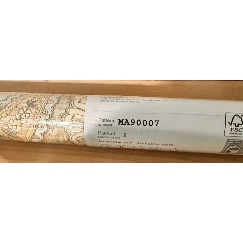 NEW Seabrook Designs Margaret Damask Wallpaper Roll MA90007 Beige/Taupe